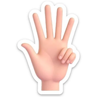 hand making the 'OK' gesture, white skin tone, 3D emoji style sticker