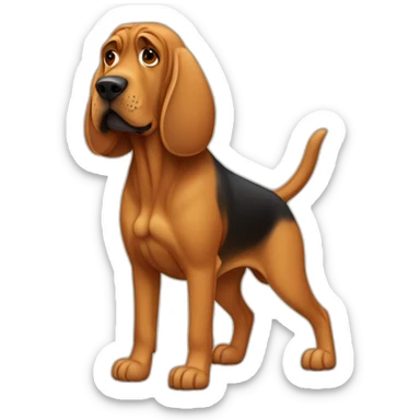 Bloodhound dog full body sticker
