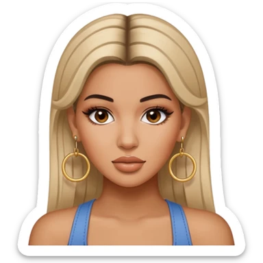 chloe kardashian with earrings sticker