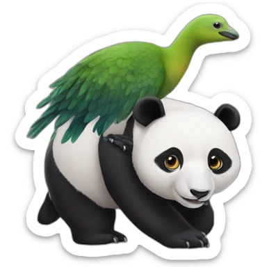 Ornithorynque sur un panda sticker
