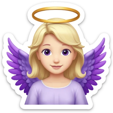 love cupid purple cute no human, an angel sticker