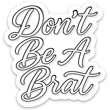 Enhance the text to make it pop for Discord by adding a bold white outline, a subtle dark drop shadow, and increasing contrast for readability at small sizes and on dark backgrounds. Keep the transparent background. sticker