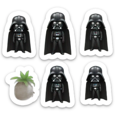 darth vader at the beach sticker