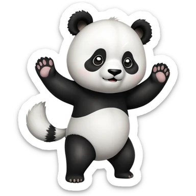 A panda slapping his butt sticker