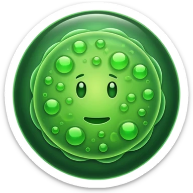 bacteria verde y sola sticker