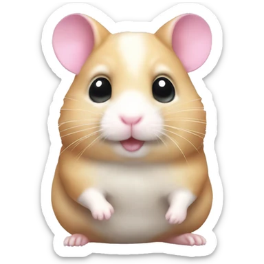 pink hamster chinchilla sticker