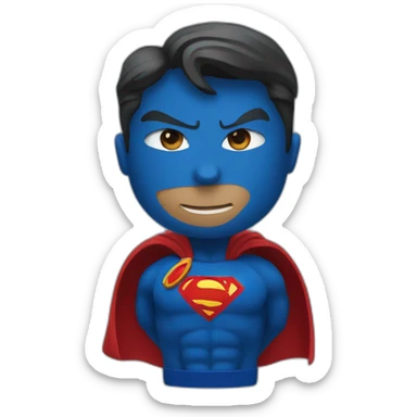 In Superman costume sticker