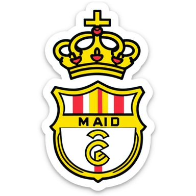 Barcelona with real madrid crown sticker