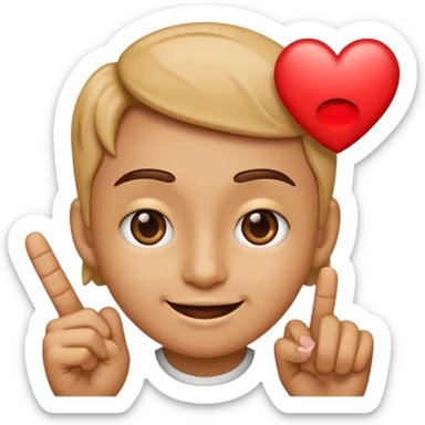 Smirk face 😏 with heart EYES and the pointer finger 🫵🏽 on the smirk face emoji  sticker