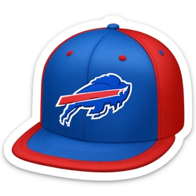 Buffalo bills hat on emoji sticker