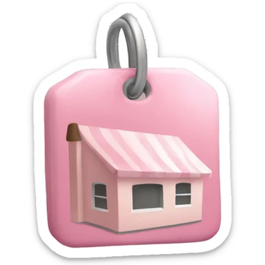 An emoji of a location tag in pastel pink sticker