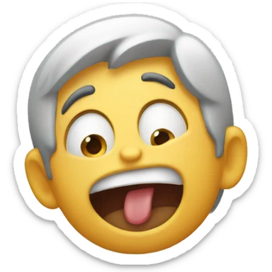 a hungry guy yawning sticker