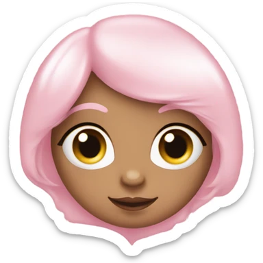 Baby pink heart with glitter sticker