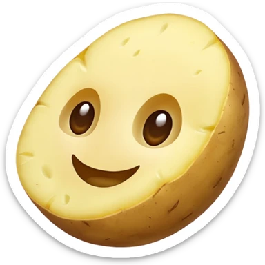 potato without skin sticker