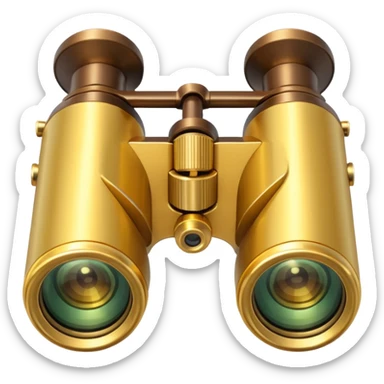 gold binoculars with large lenses make lenses point out straight sticker