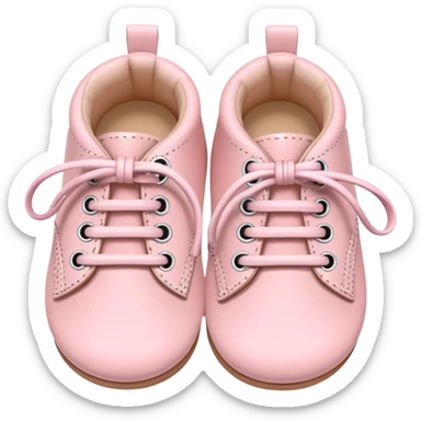 Pair of shoes for a baby girl pastel pink sticker