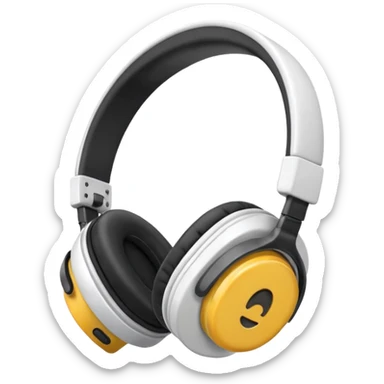 Headphones brown or white sticker
