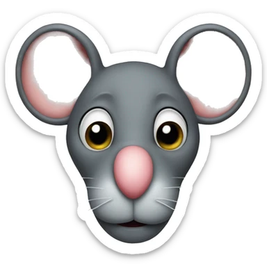 mouse face with liar nose sticker