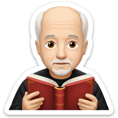 Coelho lendo livro sticker