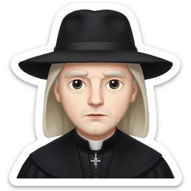 Puritan reverend male sticker