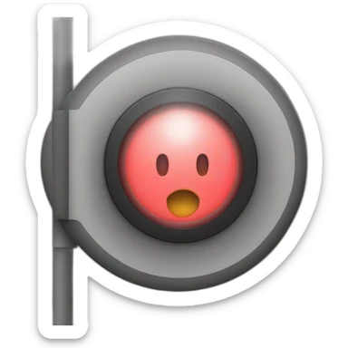 red light with light beem sticker