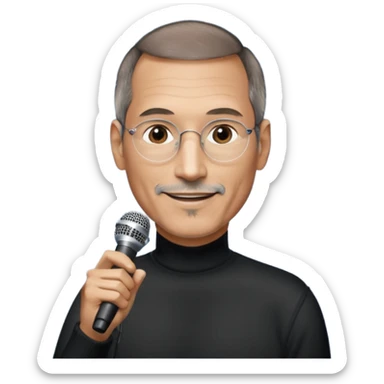 create a founder mode emoji like steve jobs having a 100 executive retreat in the woods

 sticker