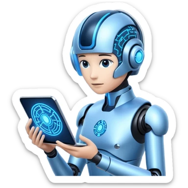 Create for me an image or emoji when an AI comes & changes the world of search engines. sticker