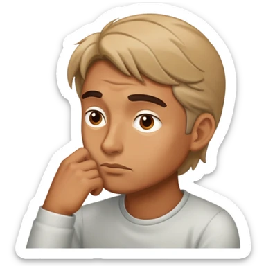 Man thinking really hardly  sticker