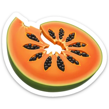Papaya slice sticker