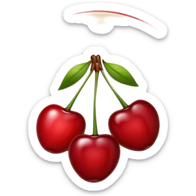 beige plate with cherries in it sticker