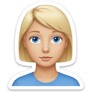 short blond hair blue eyes 5ft 9 140lbs Italian sticker
