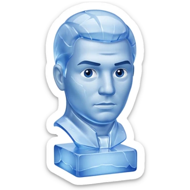 ice Sculpture bust man sticker