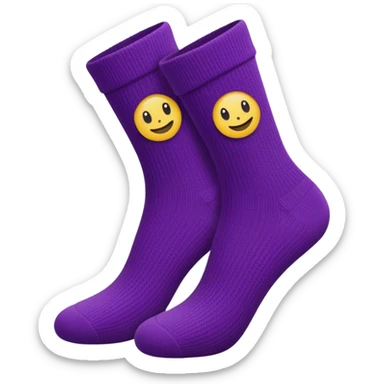 non slip socks purple sticker