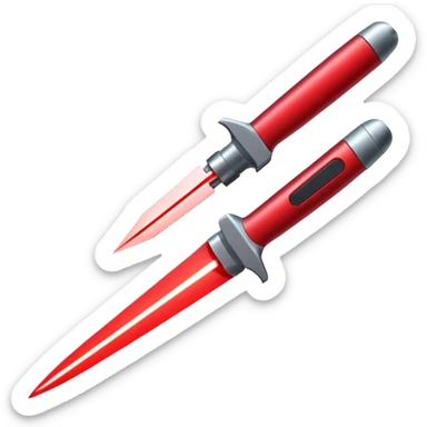 red lazer knife sticker