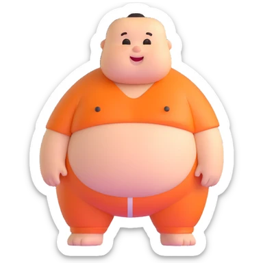 chubby character sticker
