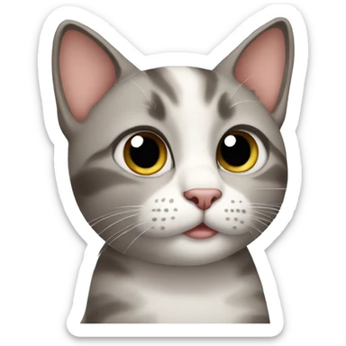 A cute cat raising one eyebrow  sticker
