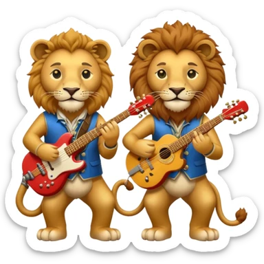 lion as Musicians sticker