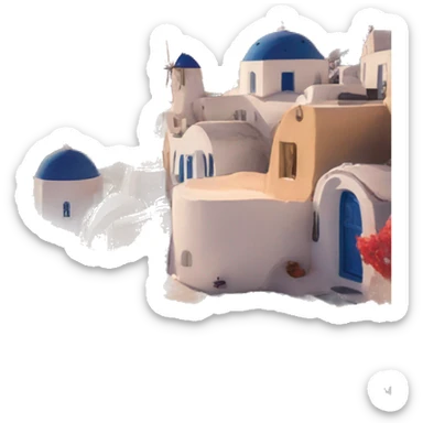 Santorini sunset sticker
