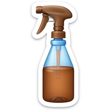 spray bottle brown colored sticker
