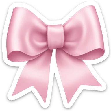 light pink ribbon bow sticker