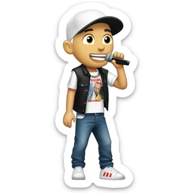 Eminem rapping sticker