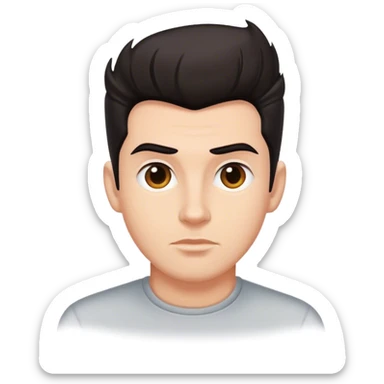 dark hair quiff man sticker