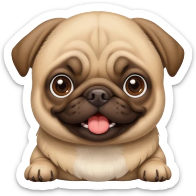 cute pug sticker