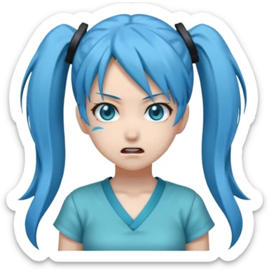 Hatsune Miku angry twintail sticker
