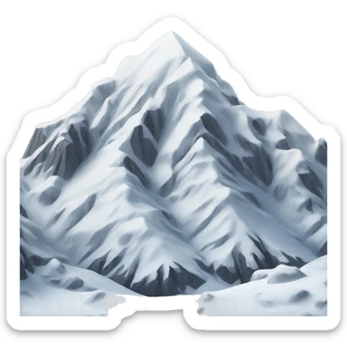 Mountains with snow sticker