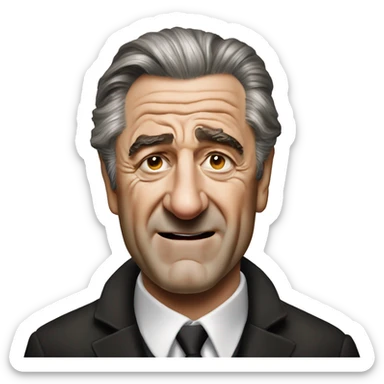 robert deniro portrait realistic rotten teeth swaggy haircut sticker
