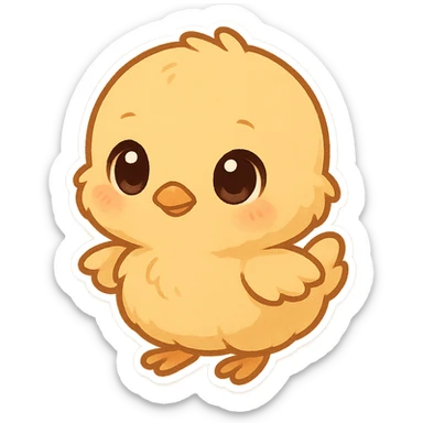 Baby chick sticker
