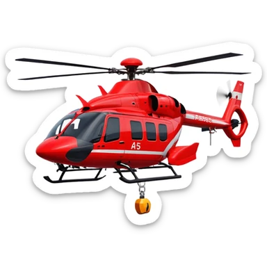 Rescue Helicopter - Airbus H145 (Model Year: 2021) (Iconic colour: Red with white) sticker