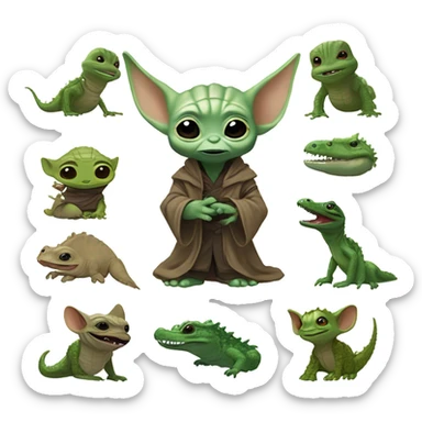 Baby Yoda groot alligator ￼Loki  sticker