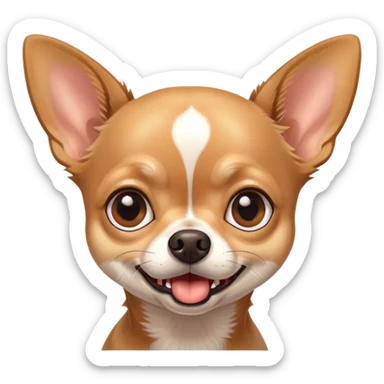 A chihuahua with a very very shocked  sticker